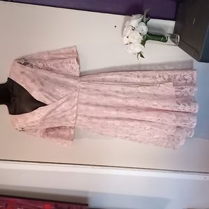 Blush Pink Lace Dress